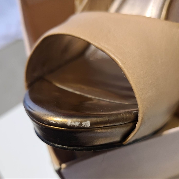 COPY -  BCBG Tan/Camel Color Open Toe Shoes - Picture 13 of 15